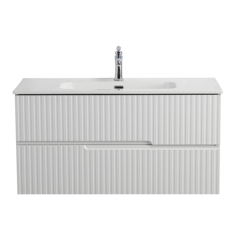Тумба с раковиной Cezares Duet 100 bianco lucido, раковина Cezares CZR-8095-100