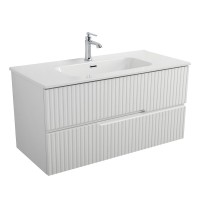 Тумба с раковиной Cezares Duet 100 bianco lucido, раковина Cezares CZR-8095-100