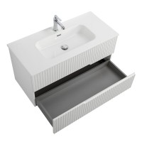 Тумба с раковиной Cezares Duet 100 bianco lucido, раковина Cezares CZR-8095-100