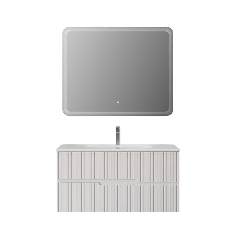 Тумба с раковиной Cezares Duet 100 bianco lucido, раковина Cezares CZR-8095-100