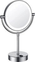 Косметическое зеркало Wasserkraft K-1005 с подсветкой, двухстороннее, поворотное, хром