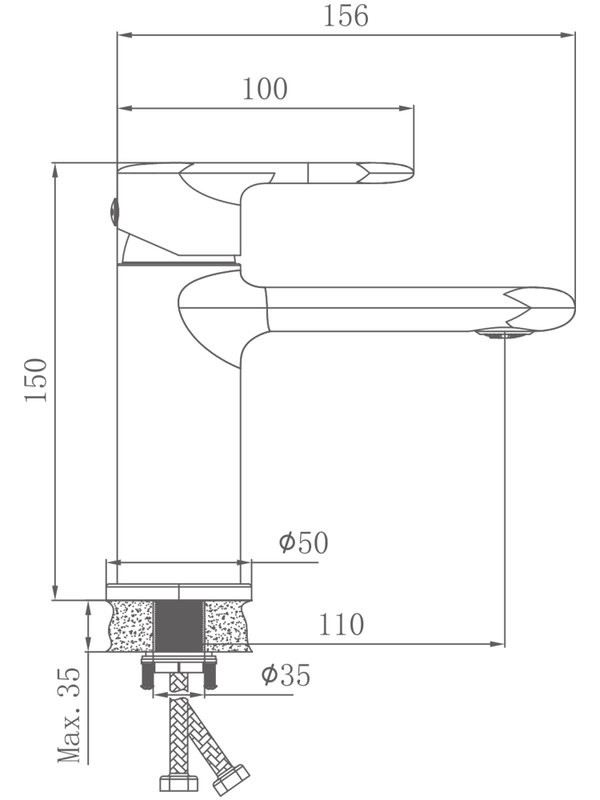 Смеситель для раковины Haiba HB10564 хром