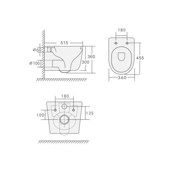 Унитаз подвесной Boheme Flow 969-SET-W