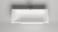 Ванна из искусственного камня Salini Orlanda S-Stone 170x75 см, встраиваемая, матовая белая, на ножках