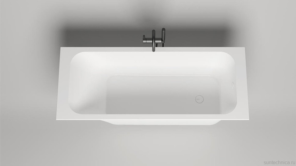 Ванна из искусственного камня Salini Orlanda S-Stone 170x75 см, встраиваемая, матовая белая, на ножках