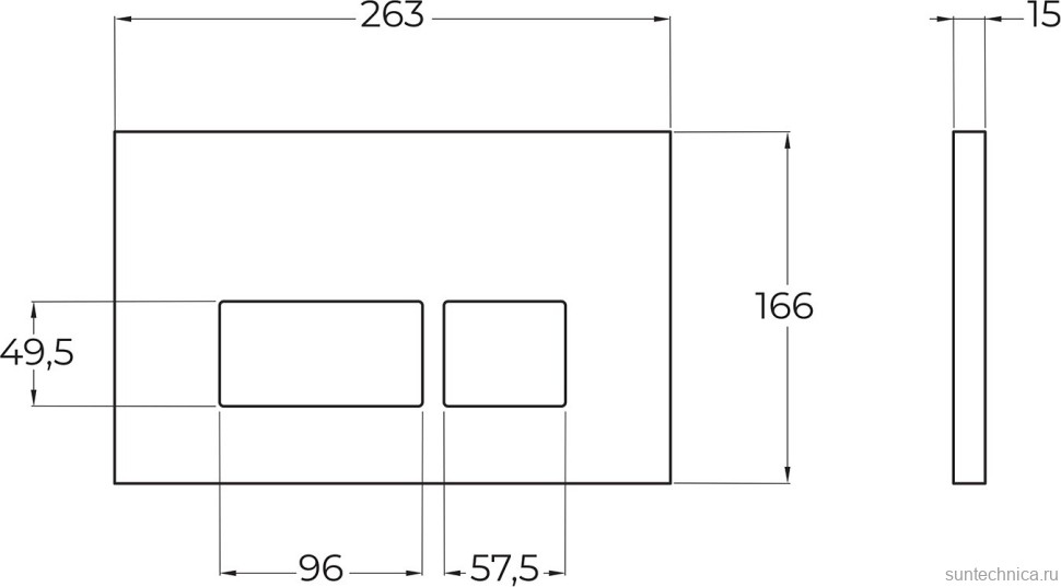 Кнопка смыва BelBagno BB044NERO черная матовая