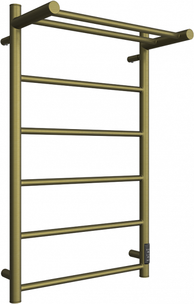 Полотенцесушитель электрический Двин Fj neo 80х50, состаренная бронза, с полкой