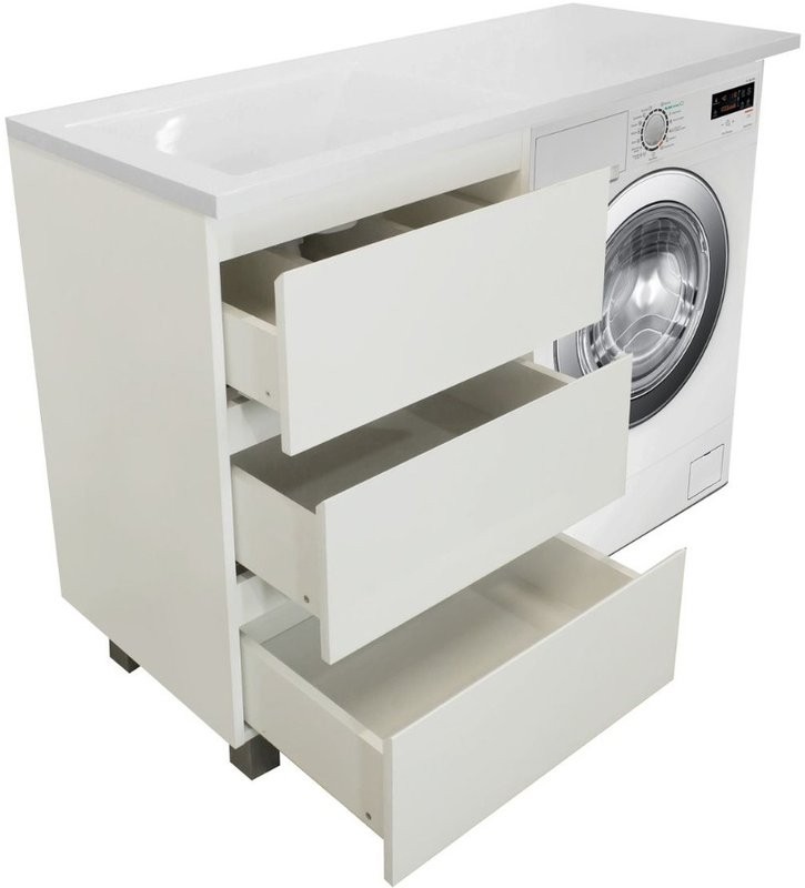 Тумба с раковиной Эстет Dallas Luxe 110 L напольная, 3 ящика