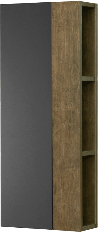 Шкаф AQUATON Терра 35х14 дуб кантри, антрацит, универсальный