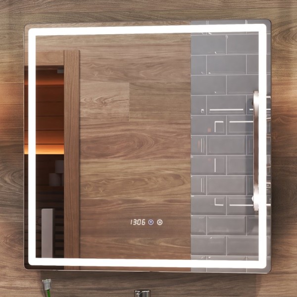 Зеркало Vigo Geometry Luxe 70 с подсветкой, с антизапотевателем