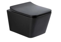 Унитаз подвесной GID Cuadrado Tr2144Bm безободковый, с микролифтом, матовый черный