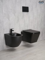 Унитаз подвесной GID Cuadrado Tr2144Bm безободковый, с микролифтом, матовый черный