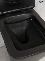 Унитаз подвесной GID Cuadrado Tr2144Bm безободковый, с микролифтом, матовый черный