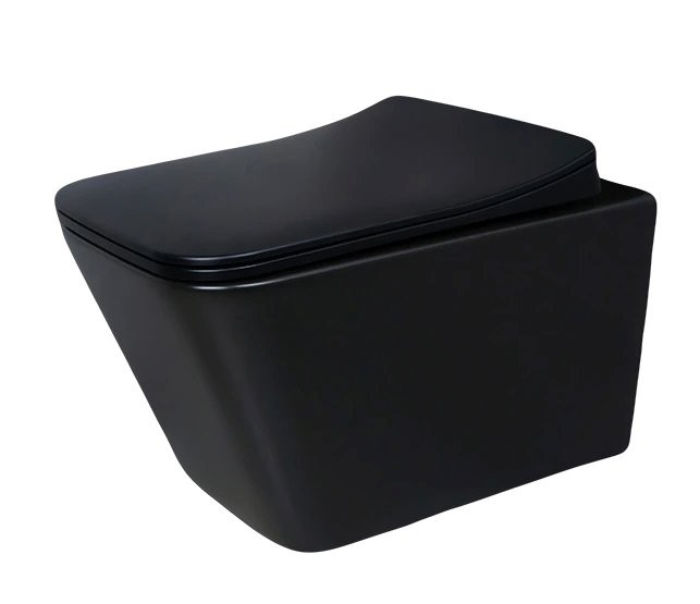 Унитаз подвесной GID Cuadrado Tr2144Bm безободковый, с микролифтом, матовый черный