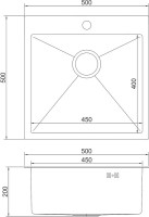 Мойка кухонная Mixline Pro 547230 черный графит