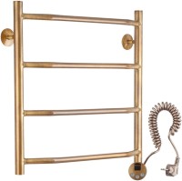 Полотенцесушитель электрический Secado Агата 1 55x55 см, подключение справа, бронза, лесенка, латунь