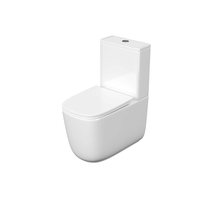 Унитаз-компакт напольный AQUATEK Optima Plus Square AQ4451-00 безободковый, с микролифтом