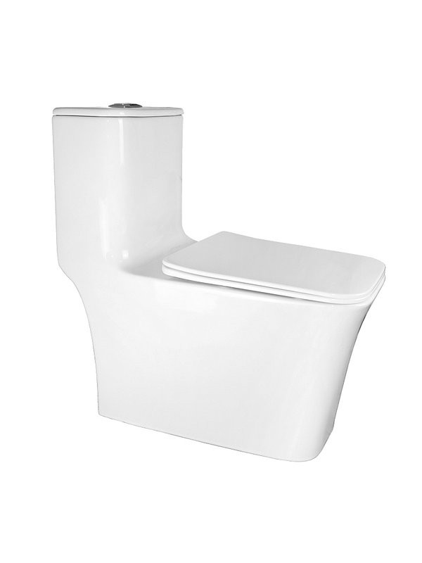 Унитаз-моноблок напольный AZARIO Stoun AZ-1109 глянцевый белый