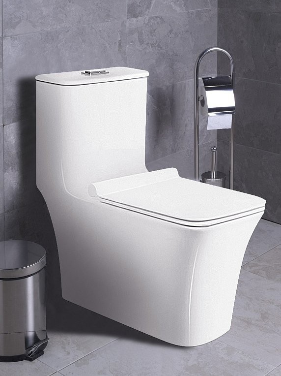 Унитаз-моноблок напольный AZARIO Stoun AZ-1109 глянцевый белый