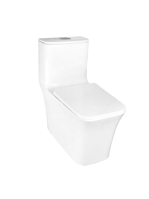 Унитаз-моноблок напольный AZARIO Stoun AZ-1109 глянцевый белый