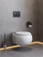 Унитаз подвесной Cezares Grande CZR-308-TH-TOR/SC безободковый, сиденье с микролифтом