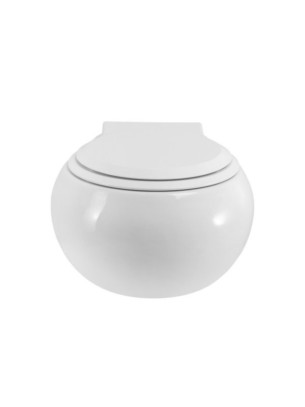 Унитаз подвесной Cezares Grande CZR-308-TH-TOR/SC безободковый, сиденье с микролифтом