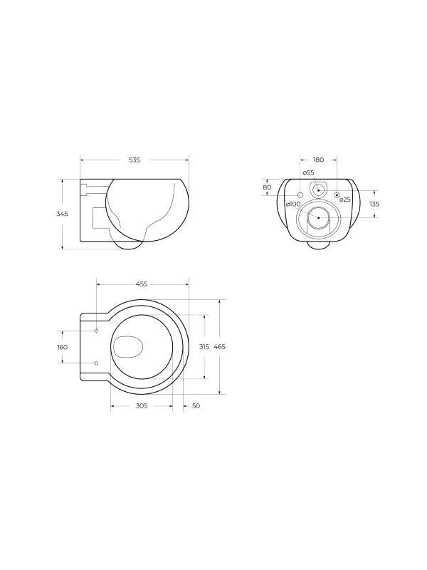 Унитаз подвесной Cezares Grande CZR-308-TH-TOR/SC безободковый, сиденье с микролифтом
