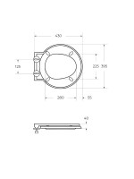 Унитаз подвесной Cezares Grande CZR-308-TH-TOR/SC безободковый, сиденье с микролифтом