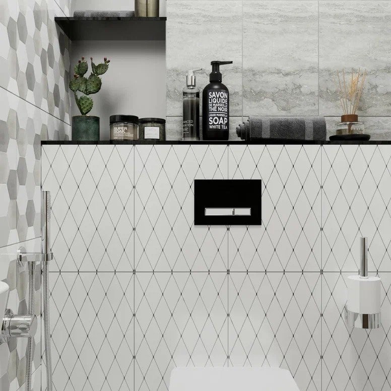 Кнопка смыва Lavinia Boho RelFix 38050701 черная, белая