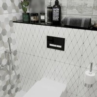 Кнопка смыва Lavinia Boho RelFix 38050701 черная, белая