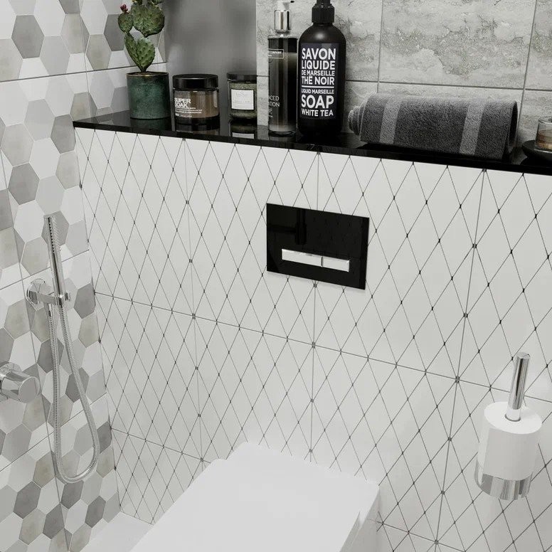 Кнопка смыва Lavinia Boho RelFix 38050701 черная, белая