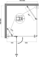 Душевой уголок BelBagno Kraft A-12-80-C-Cr L