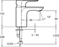 Смеситель для раковины Jacob Delafon Aleo E72277-4-CP