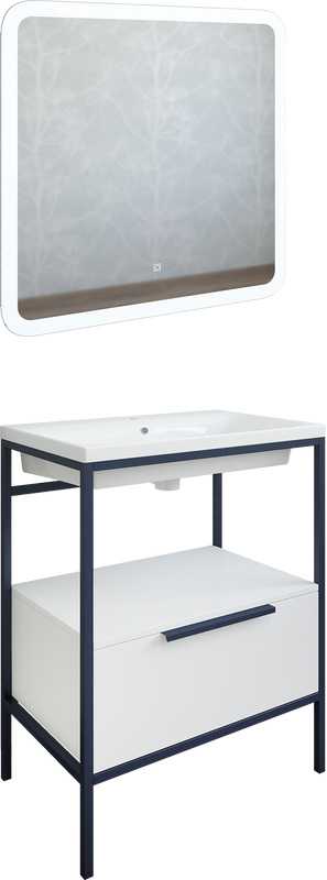 Мебель для ванной комнаты Sanflor Лорд 70 напольная, белая матовая