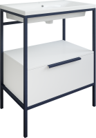 Мебель для ванной комнаты Sanflor Лорд 70 напольная, белая матовая