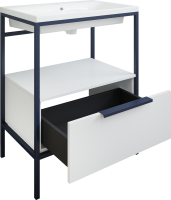 Мебель для ванной комнаты Sanflor Лорд 70 напольная, белая матовая