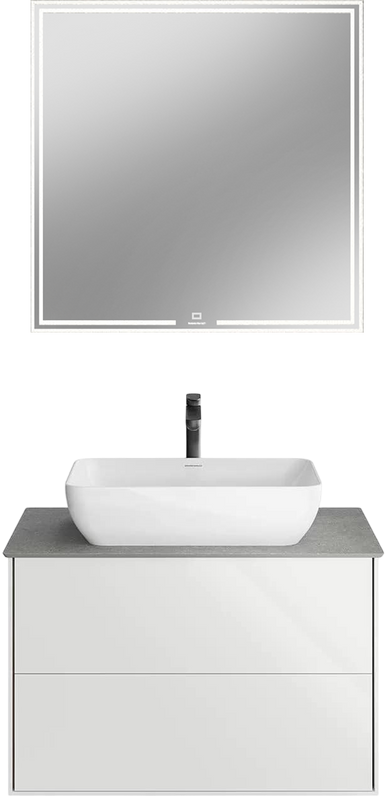 Мебель для ванной комнаты KERAMA MARAZZI Plaza Modern 80 с двумя ящиками, белая