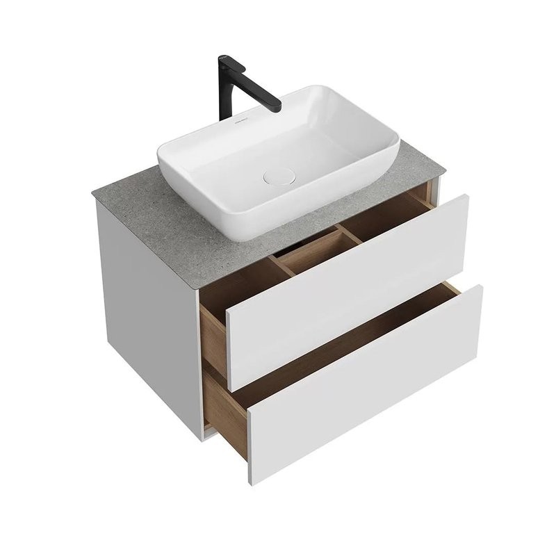 Мебель для ванной комнаты KERAMA MARAZZI Plaza Modern 80 с двумя ящиками, белая