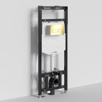 Система инсталляции для унитазов Wasserkraft Alme 15TLT.010.ME.PG03 с кнопкой смыва золото