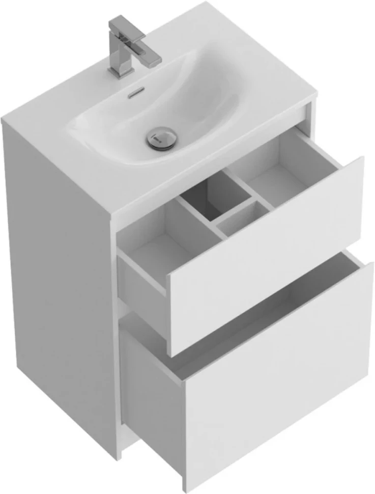 Тумба с раковиной BelBagno Kraft 39 70 напольная, bianco opaco, раковина BB-8099-3-70