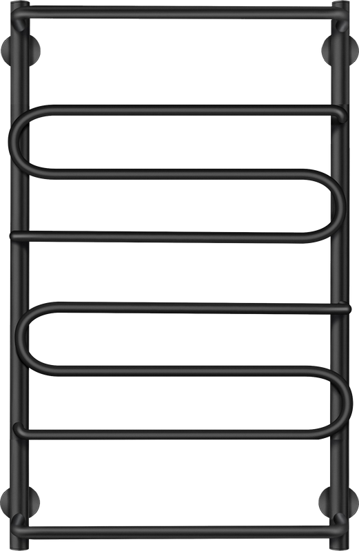Полотенцесушитель водяной Secado Валенсия 2 80x55 см, матовый черный, лесенка