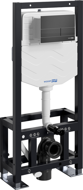 Система инсталляции для унитазов Wasserkraft Dill 61TLT.010.ME.MB04 с кнопкой смыва матовой черной