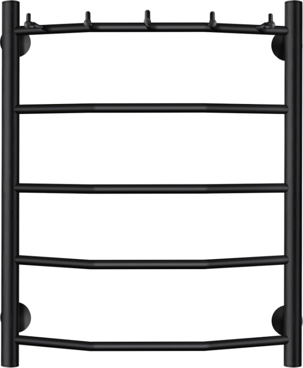 Полотенцесушитель электрический Secado Милан 1 К 60x50 см, подключение справа, матовый черный, лесенка