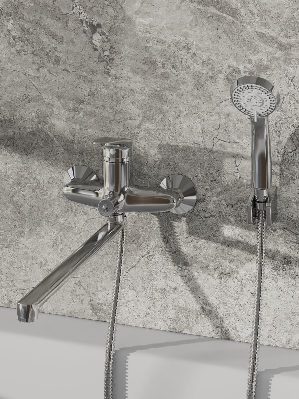 Смеситель с длинным изливом для ванны Agger Exact A2121100