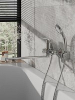 Смеситель с длинным изливом для ванны Agger Exact A2121100 Смеситель с длинным изливом для ванны Agger Exact A2121100