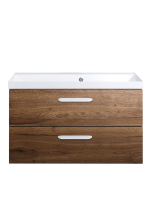 Тумба с раковиной BelBagno Aurora 90 rovere tabacco, ручки белый глянец