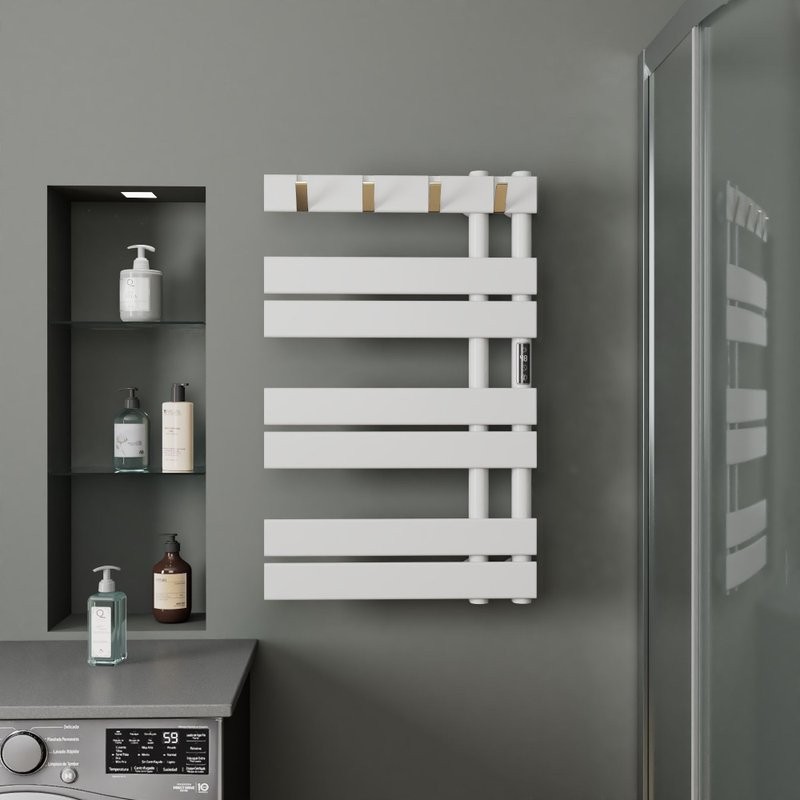 Полотенцесушитель электрический Bauedge Wind Hook AF0011 50x80 белый матовый