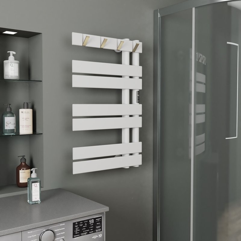 Полотенцесушитель электрический Bauedge Wind Hook AF0011 50x80 белый матовый