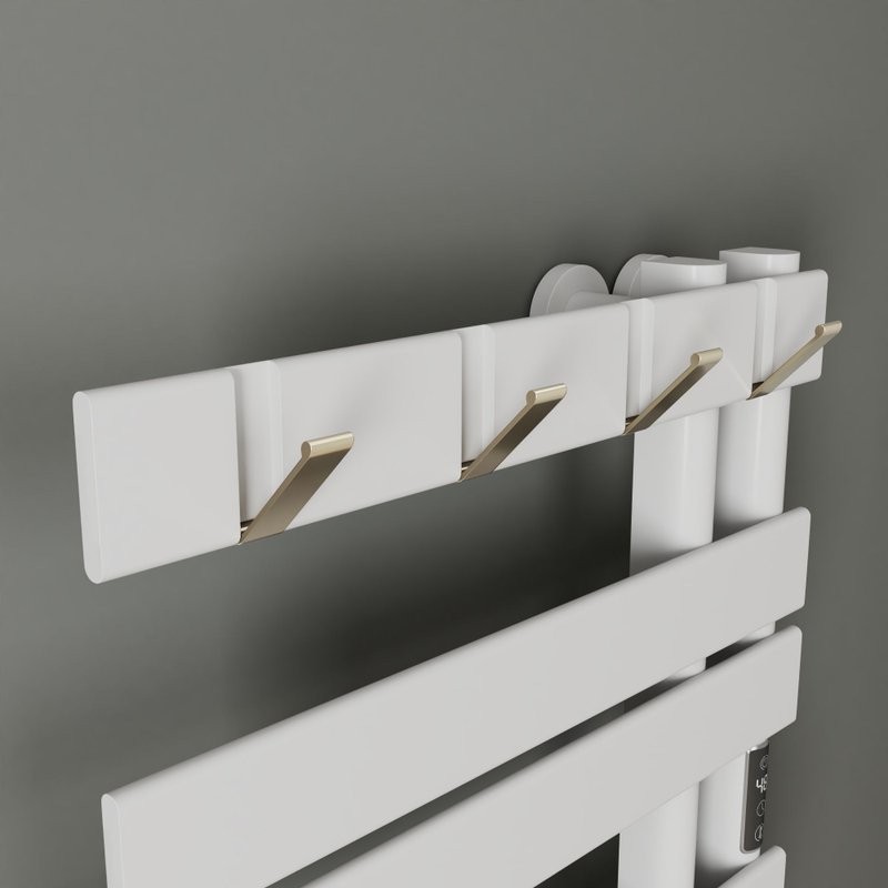 Полотенцесушитель электрический Bauedge Wind Hook AF0011 50x80 белый матовый