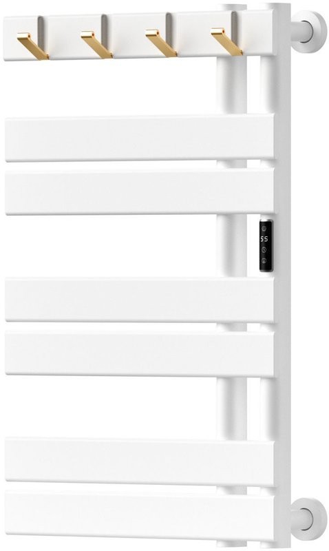 Полотенцесушитель электрический Bauedge Wind Hook AF0011 50x80 белый матовый